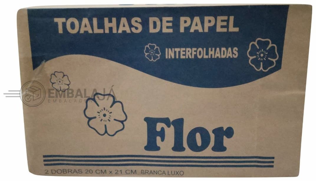 Toalha de Papel Interfolhada Flor Luxo
